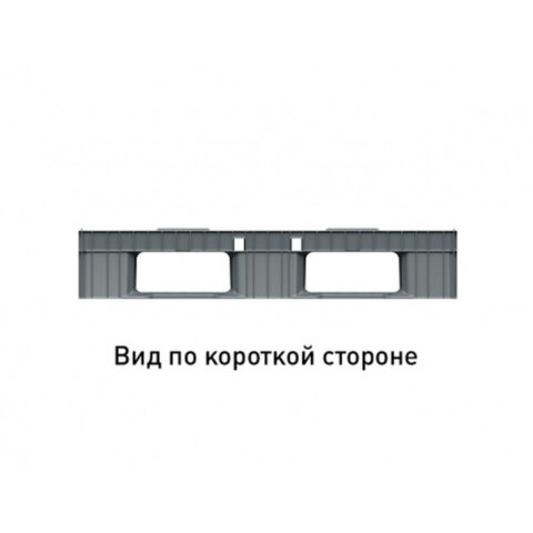 Поддон перфорированный пластиковый 1210х810х151 на 3-х полозьях усиленный двумя трубами. (02.120.91.T204)